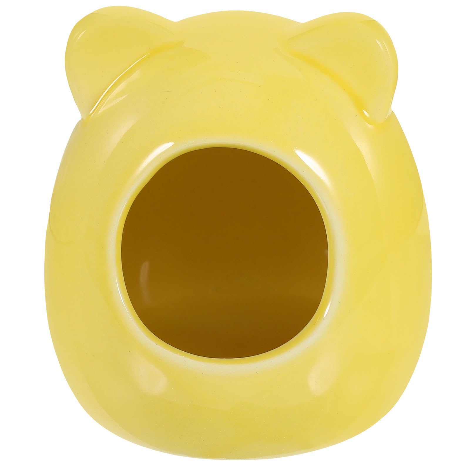 TOYANDONA Ceramic Yellow Use Hamsters Mice House and Hideout for Hamster with Long-lasting Entertainment Features Small Bed Animal for Daily and Play Scenarios
