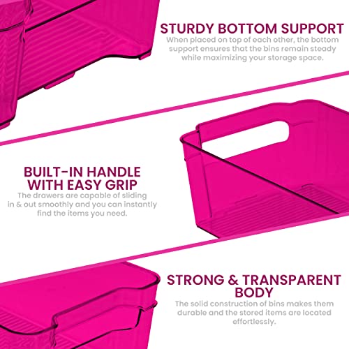 Utopia Home Caddy Pantry Organizer - Set Of 8 Refrigerator Organizer Bins - Kitchen Countertops And Cabinets - Bpa Free (Purple) #TOP2