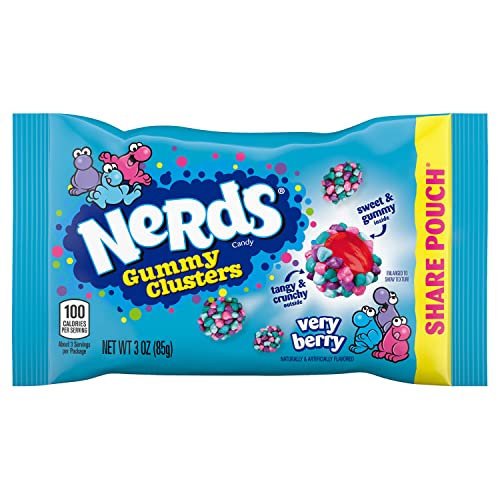 Image of Nerds Gummy Clusters Candy, Very Berry, 3 Ounce (Pack of 24)
