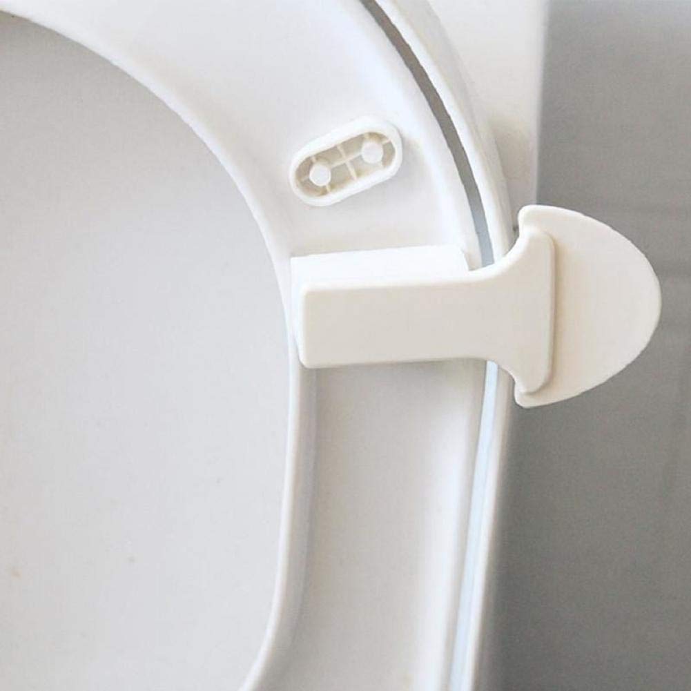 Byfri White Toilet Seat Handle Seat Cover Lifter Avoid Touching Self Adhesive Hygiene,Toilet Seat Handle Lifter