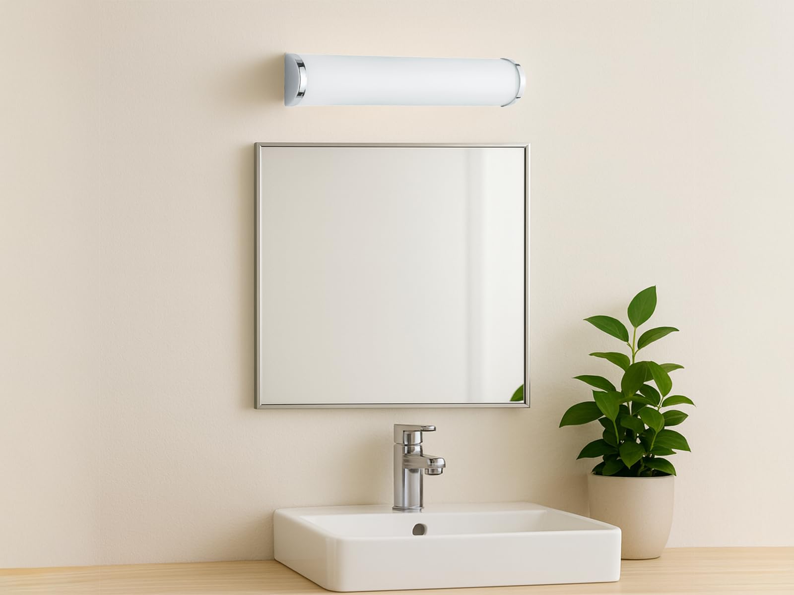 Badkamer wandlamp Mattimo 40cm chroom van Trio kopen