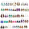Silver Carats Gemstone Earrings Set for Women - Drop & Dangle Earrings (10 Pairs)