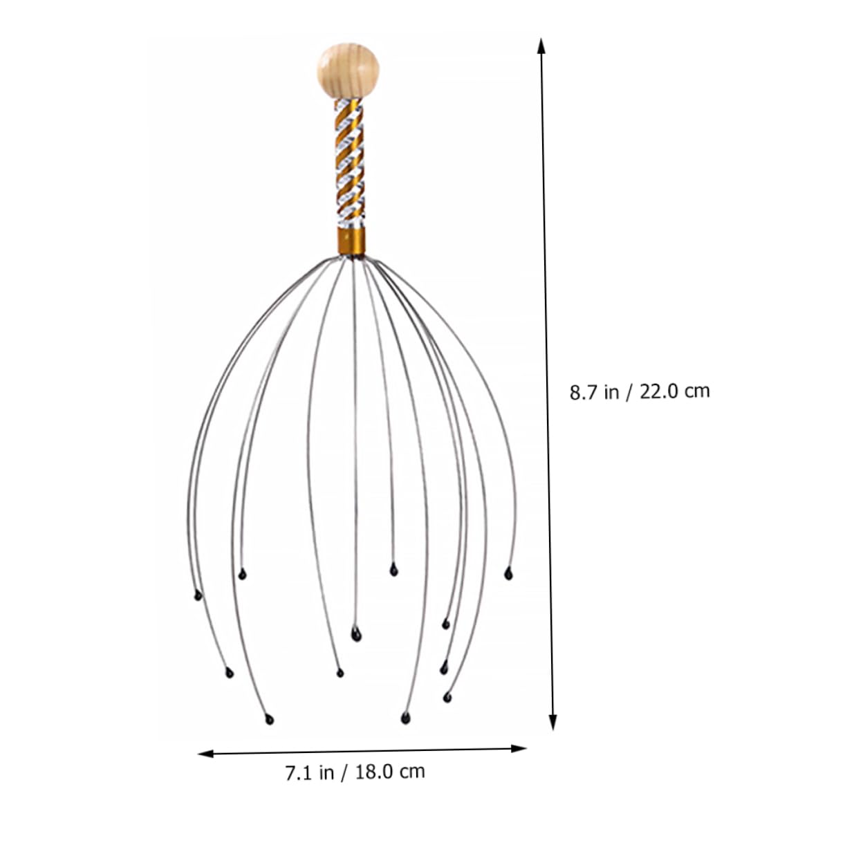 GLEAVI 3sets Octopus Kopfhaut Werkzeug Stahl Kopfhaut Massage Multi-funktion 6 Stücke * 3