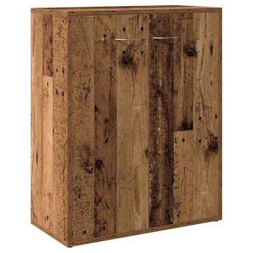 vidaXL Aparador de Madera contrachapada Madera Envejecida 60x30x75 cm, Armario, Armario de Almacenamiento, Armario Auxiliar, Armario aparador