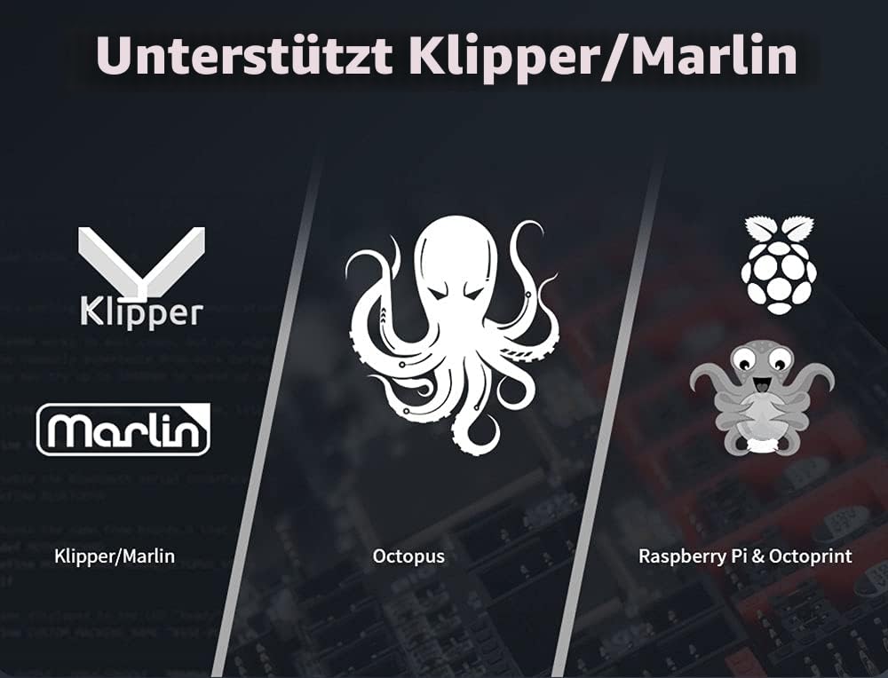 BIGTREETECH Octopus V1.1 Steuerplatine 32 Bit Kompatibler Touchscreen der TFT Serie, Unterstützt DIY Klipper Firmware Und Raspberry Pi für Voron 3D-Drucker