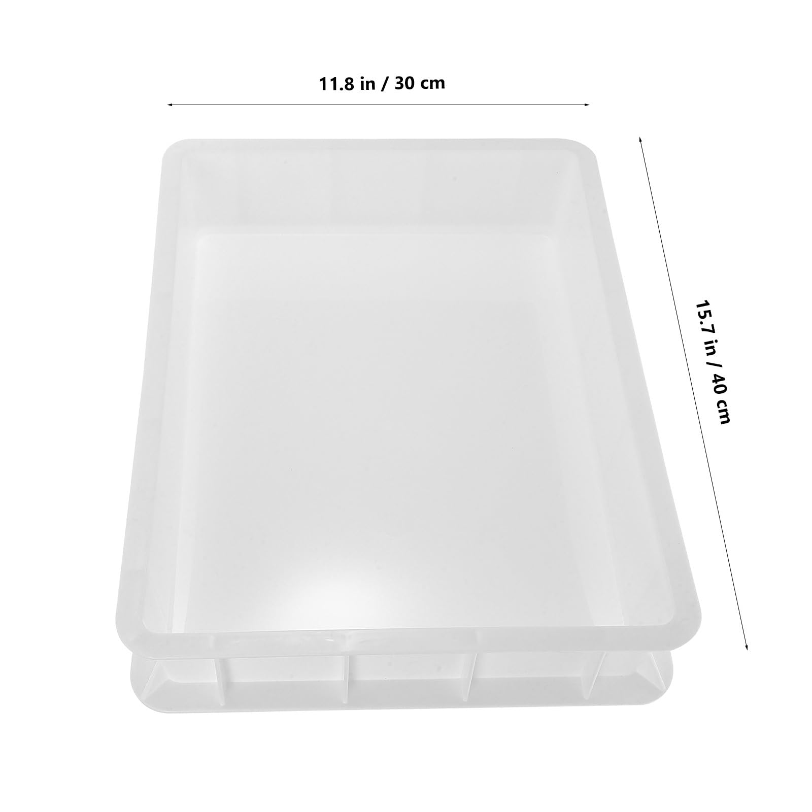Caja de Fermentación sin Tapa Apilable de Plástico Blanco Diseño Que Ahorra Espacio y Retiene Humedad para de Pizza para Panadería y Cocina