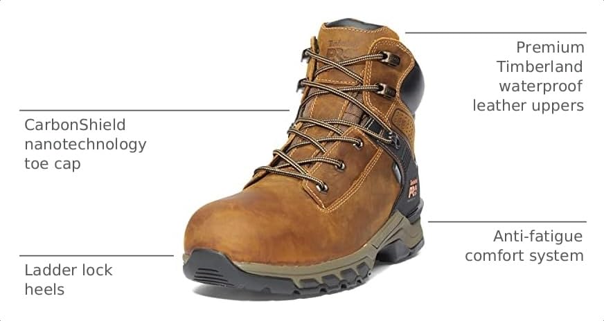 Image of Timberland PRO Men's Hypercharge 6 Inch Composite Safety Toe Waterproof Industrial Work Boot