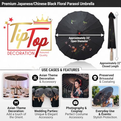 Image of Parasol Japanese Traditional Umbrella (33 Inch) (Authentic) (Handmade) (1 Piece)