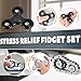 Valentines Day Gifts for Him 5 Pcs Fidget Toys Adults & Teen Metal Fidgets Spinner Magnetic Slider Cool Gadgets Office Desk Toy Stress Relief Sensory Items for Autism ADHD Anxiety Gift for Teen Boys