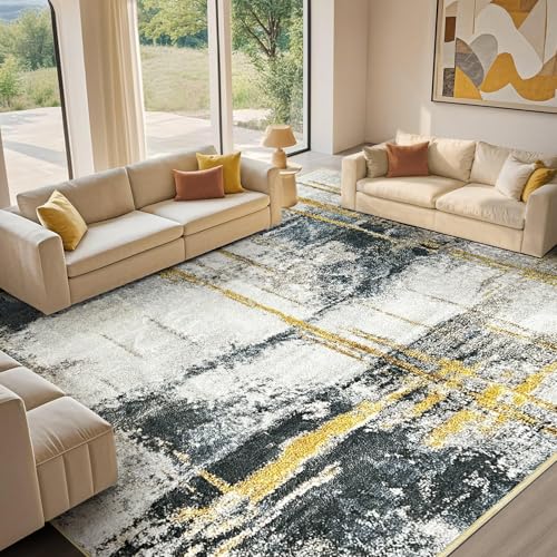 Tapis doux lavable en machine pour salon moderne et sans taches - 3