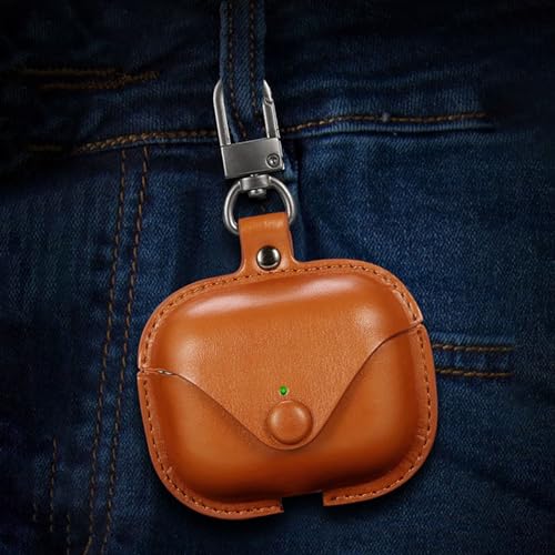 AIYYXX AirPods Pro ケース レザー 第1世代/ 第2世代 /第3世代 イタリアンレザー 対応 AirPods Pro 1/2(2023/2022/2019) 高級本革 ケース PUレザー 全面保護 フロントLEDライトが隠れない ワイヤレス充電に対応 衝撃吸 防水防塵 軽量小型 紛失防止 カラビナ付きカバー の商品画像 8