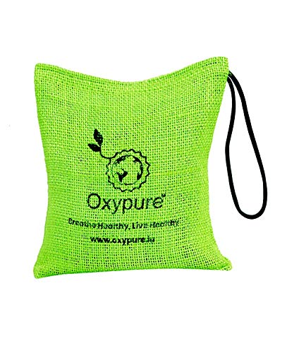 Oxypure Natural Air Purifying Bag, 100% Activated Charcoal, Dehumidifier Removes Odour, Allergens and Pollutants from Car, washroom, Closets - 250 Grams