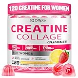 OFFPTE Creatine for Women, 5000mg Creatina Monohidratada Gummies with Collagen & BCAAs for Muscle Recovery, Energy & Skin, Chewable Post-Workout Supplement, Sugar-Free, No Bloating, 4 Gummies Per Day