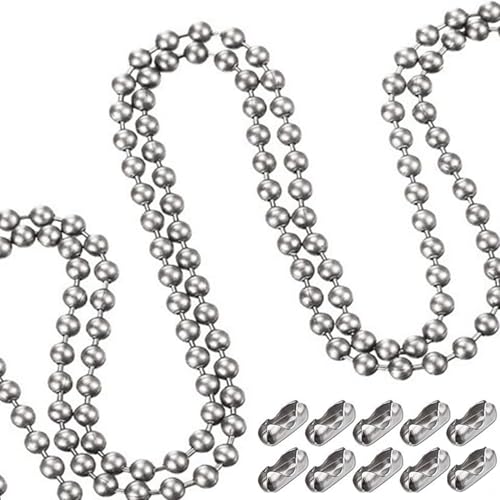 3M Roller Blind Chain – Universal Cord with 10 Connectors, Durable Beaded Chain for Roller Shades, Window Blinds & DIY Repairs, Easy Installation.