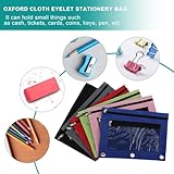 Ciieeo Mesh Window File Bag with Zipper for Office School Stationery Organiser Fits 3 Ring Binder Pen Case Document Wallet 9.6X7.1 Inches - Image 6