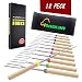 Aoocan marshmallow roasting sticks, smores skewers telescoping forks Multicolored 32 inch, Set of 12 smores sticks for fire pit & hot dog forks - Camping, Campfire, Bonfire Kids kit- free portable bag