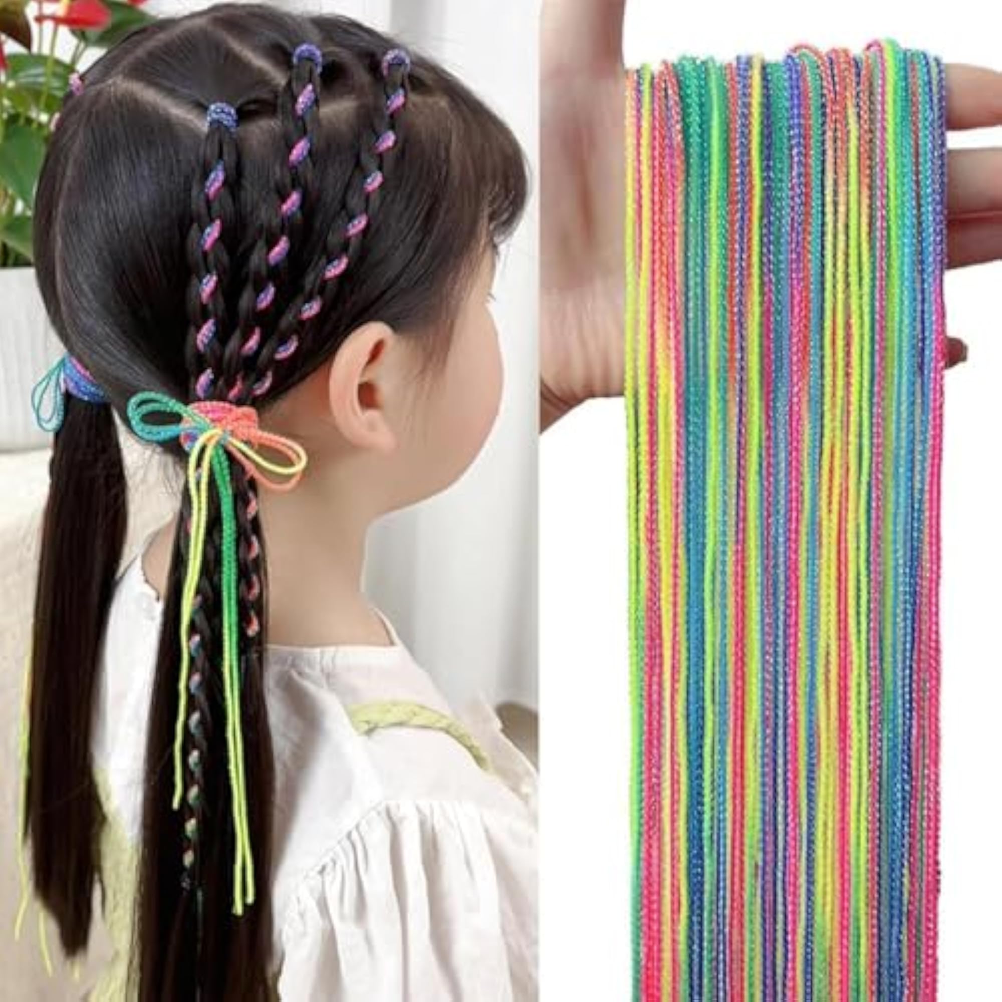 Bright Hair Braiding Thread, Synthetic Hair Extensions