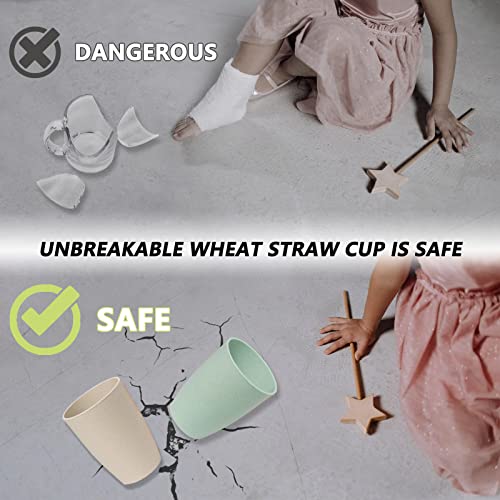 Choary Wheat Straw Cups,6 Pcs Plastic Cups 12 Oz Reusable Unbreakable Tumblers Lightweight Camping Drinking Glasses For Adult,Dishwasher Safe Water Glasses With 6 Colors.… #TOP2