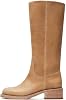 Botas altas hasta la rodilla para mujer, punta redonda, cremallera lateral, tacón grueso, cómodas, con caña ancha 1