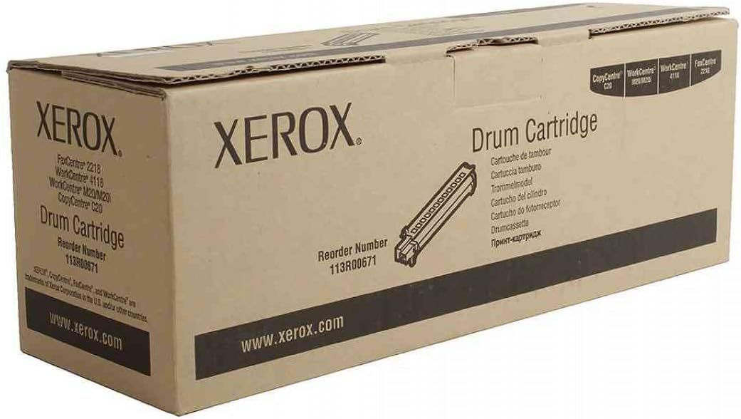 Xerox 113R00671 C20 2218 M20 M20i 4118 Toner Drum Cartridge (Black) in Retail Packaging