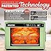 Gourmia French Door Air Fryer Oven - 37 Qt Large Capacity Convection Toaster Oven, FryForce 360°, Digital Display, 12 Cooking Presets, Dehydrate, Fits 13” Pizza, Dishwasher-Safe, Green