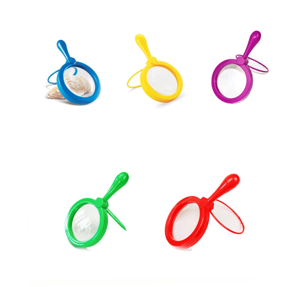 KOMBIUDA 5Pcs Magnifying for High Definition Handheld Magnifier for Science Experiments Educational for Ages