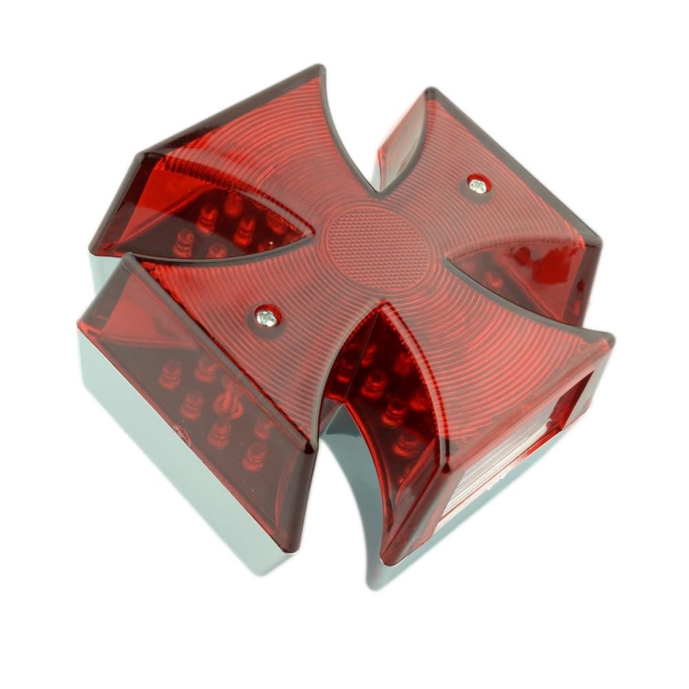Faro Posteriore Stop Running Grande Fanale Posteriore Rosso Da 4,75 Pollici, A LED, Targa Per Bobber Chopper Indicatori Di Direzione Moto, Lampada Segnalazione