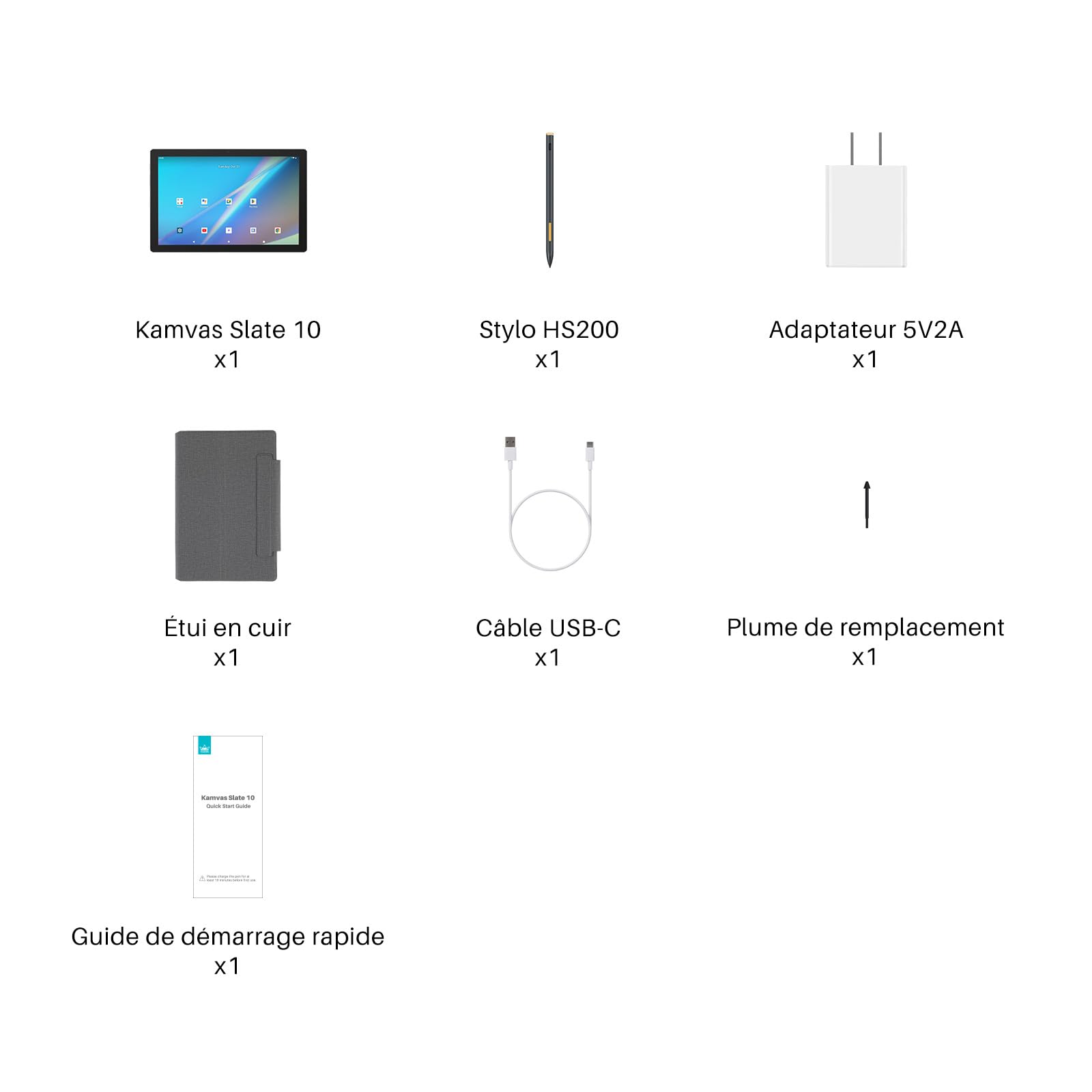 HUION Kamvas Slate 10 Tablette de Dessin Autonome avec Écran Entièrement Laminé, Tablette d'art Numérique FHD de 10,1" et Stylet 4096 Niveaux, Android 12, 8GB + 128GB pour Artiste Débutant