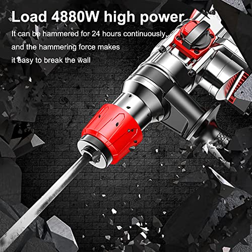 2200W Bohrhammer Heavy Duty, SDS-Plus Schlaghammer Mit Vibrationskontrolle, Inklusive Flachmeißel, Spitzmeißel Und 4… – Bild 3