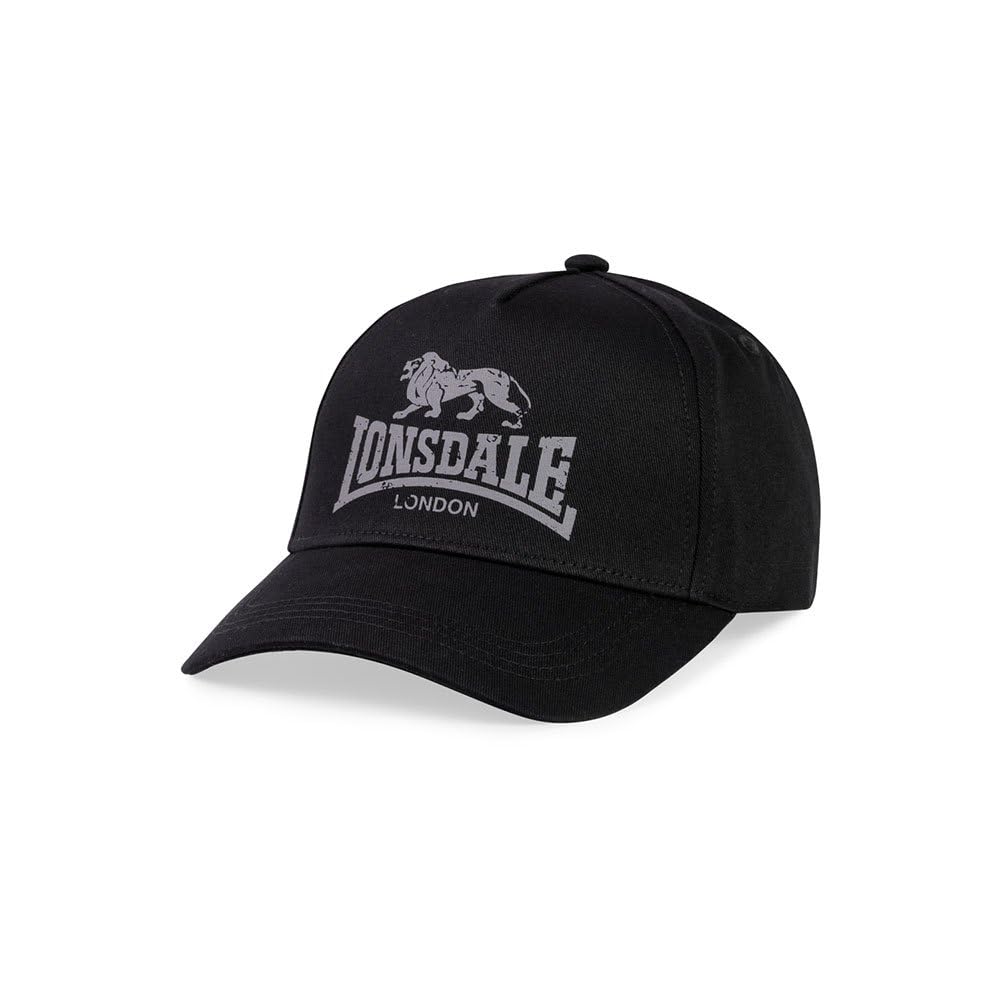 Lonsdale Men's Norbury Cap, Black/Grey, One Size