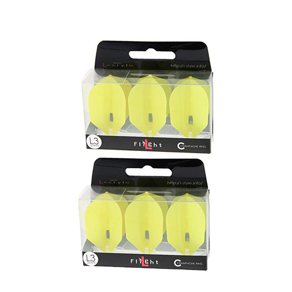 Flights LSTYLE L3 PRO Shape jaunes : stabilisez vos fléchettes avec le lot de 2 - 6