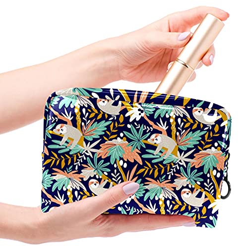 Trousse de maquillage imperméable verte avec fermeture éclair