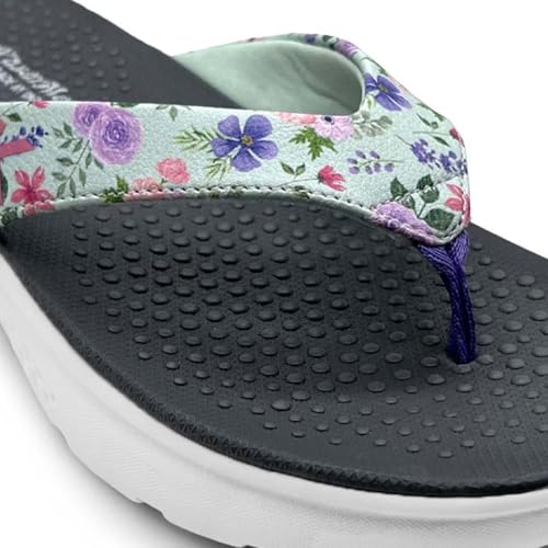 Image of KazarMax Women Slipper | Lightweight | Floral Print | Flip-Flop Daily Use | Casual wear | Thong Slippers