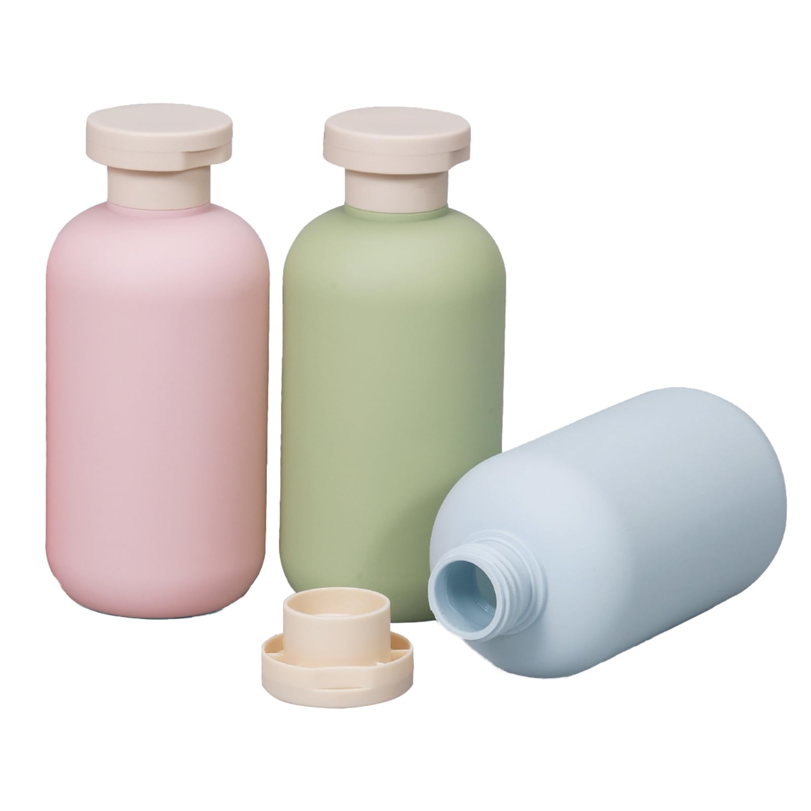 Set di 4 bottiglie da viaggio in silicone, a prova di perdite