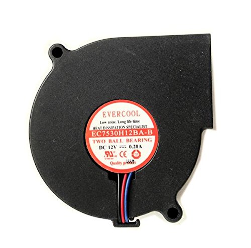 Amazon.com: Evercool 75x75x30mm High Speed Blower Fan EC7530H12BA-B ...