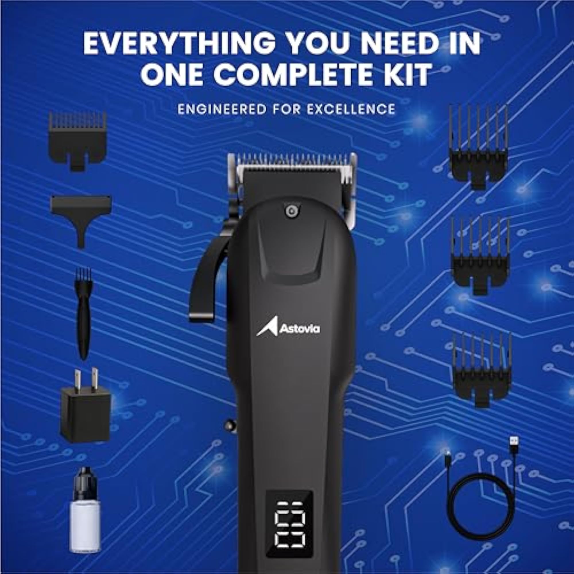 Professional Cordless Hair Clippers for Men