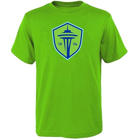 Official Seattle Sounders FC Youth Boys Sizes Primary Team Logo T-Shirt