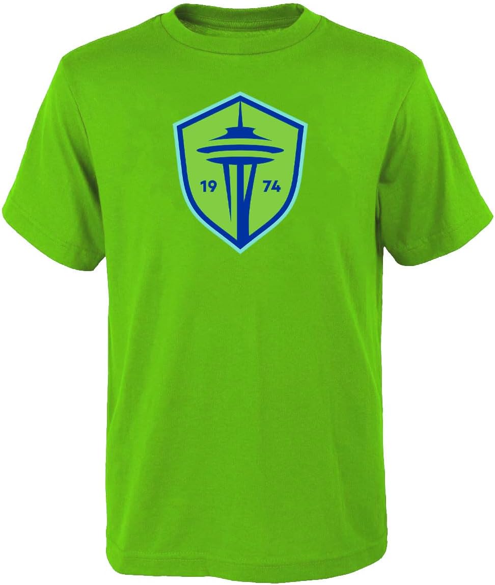 Outerstuff Seattle Sounders FC Youth Boys Sizes Primary Team Logo T-Shirt - Image 2