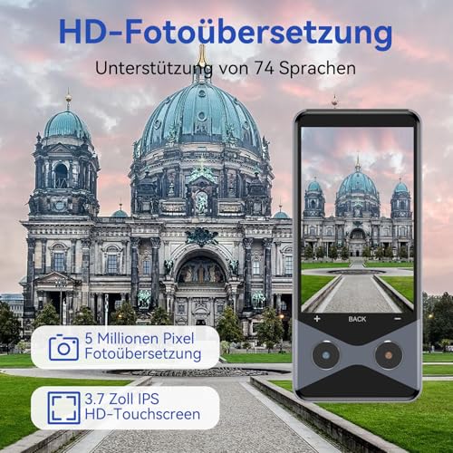 SKARA Sprachübersetzer Gerät ohne Internet mit 4G SIM-Modus, Echtzeit Übersetzer mit Sprachausgabe, 150 Sprachen & Akzente, Offline-, WiFi- & Foto Übersetzung, für Reisen, Lernen & Business