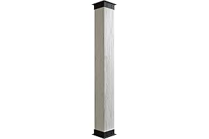Ekena Millwork 6x6 Column Wrap W/ Faux Iron Capital & Base Rustic Columns