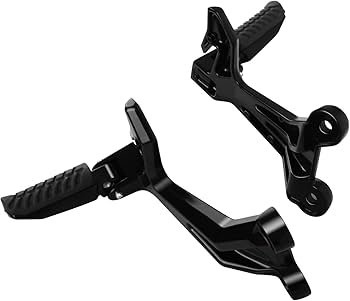 FOVPLUE Rear Passenger Footrests Foot Pegs w/Brackets for Kawasaki