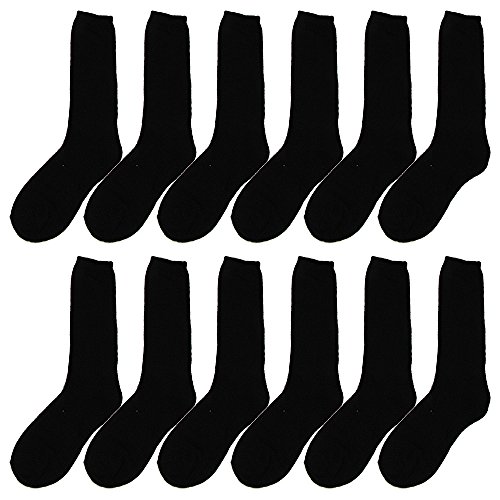 Image of Falari 12 Pairs Women's Cotton Crew Socks Assorted Colors