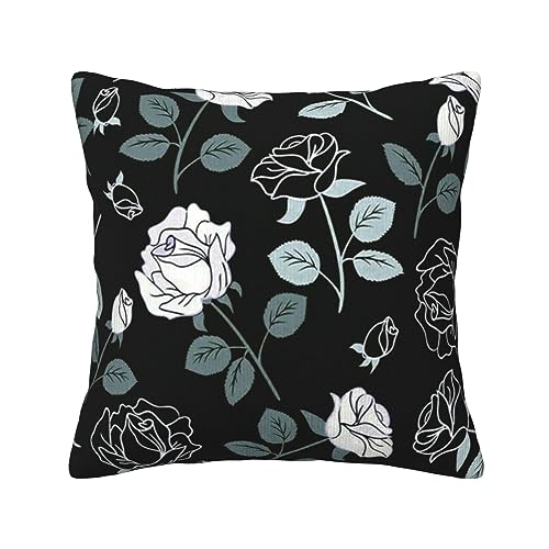 Housse de coussin velours côtelé imprimé gothique rose déco chambre canapé - 2