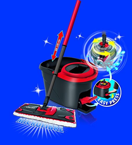 Vileda Ultramat EasyWring como especial juego de(2) juego de fundas - juego compuesto de una mopa microfibra fundas y rotacin cubo con escurridor potente - conocido por TV