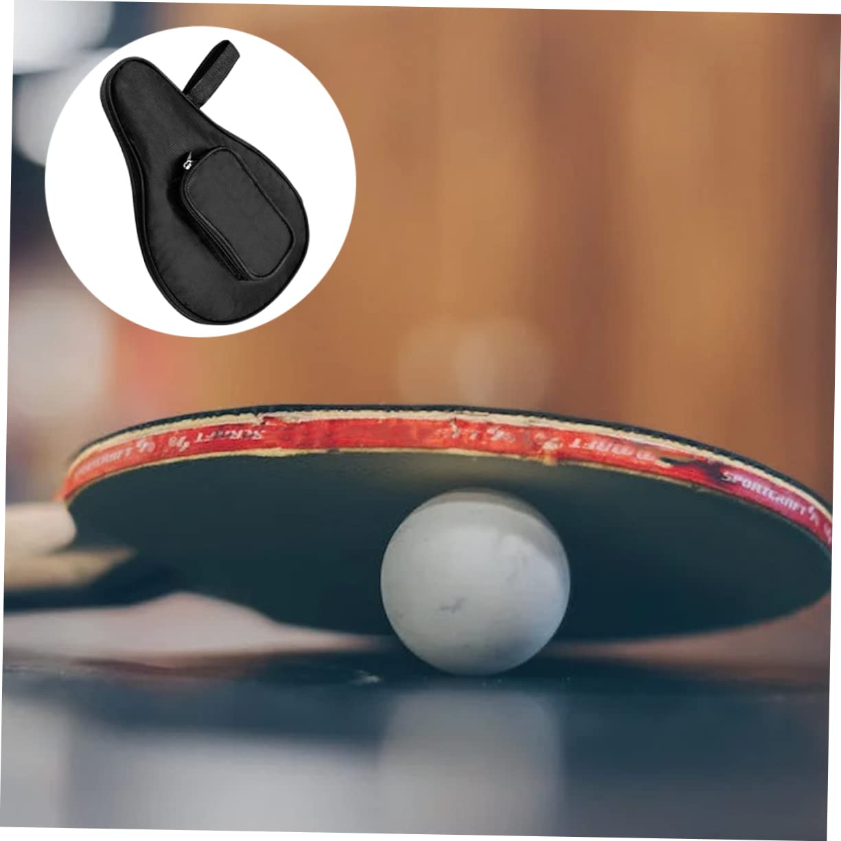 TOYANDONA Tischtennis Schlägertasche Robuste Aufbewahrungshülle für Tischtennisschläger mit Ballfach für Tischtennisliebhaber Leicht und Langlebig