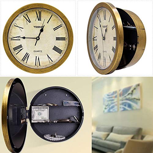 Buy Wall Clock Box, Storage Wall Clock Indoor Use As Secret Hidden