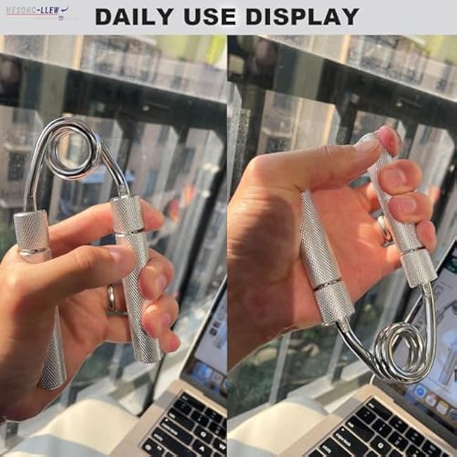 Adjustable Hand Grip Strength Trainer, Full Aluminum Alloy Handle, Grip Strength Adjustable Range 50-150 lbs