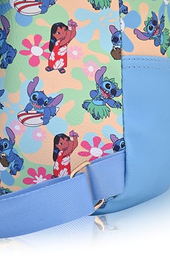 Image of Disney Lilo and Stitch Backpack for Women, Men, Boys, Girls, Unisex | Cute PU Leather 10 inch Stitch Mini Backpack Purse Shoulder Purse | Stitch Bag and Stitch Accessories