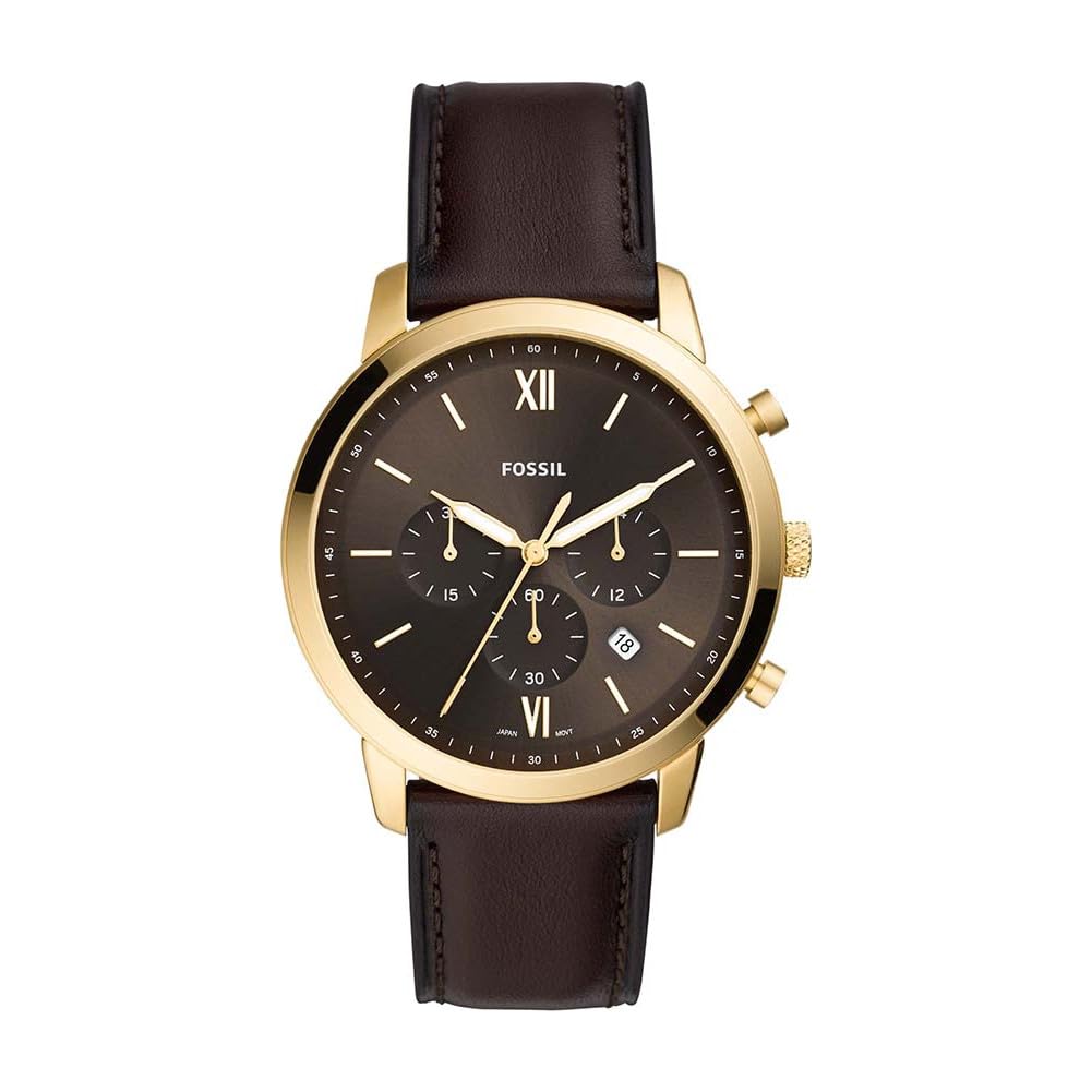 Fossil Men's Neutra Chrono Chronograph, Gold-Tone Stainless Steel Watch, FS5763