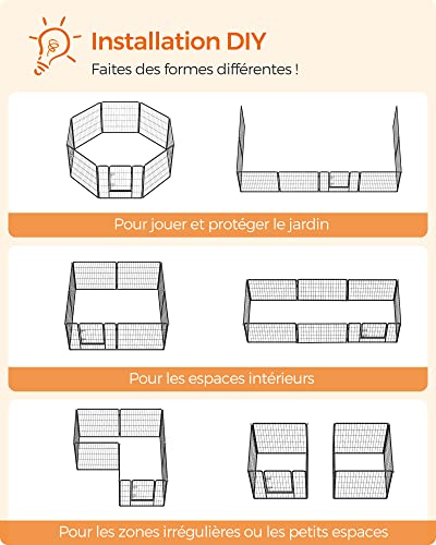 Chenil de jardin Feandrea enclos haut de gamme à double verrou en L